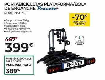 Feu Vert Portabicicletas Plataforma Bola De Enganche Peruzzo oferta