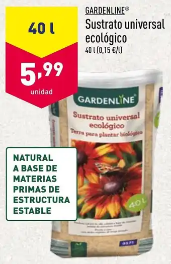 ALDI Gardenline® Sustrato Universal Ecológico 40 L oferta