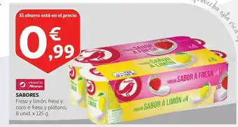 Alcampo Sabores Fresa Y Limón, Fresa Y Coco O Fresa Y Plátano oferta