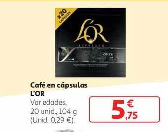 Alcampo Café En Cápsulas L'or oferta