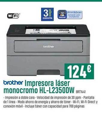 PCBox Brother Impresora Láser Monocromo Hl-l2350dw oferta