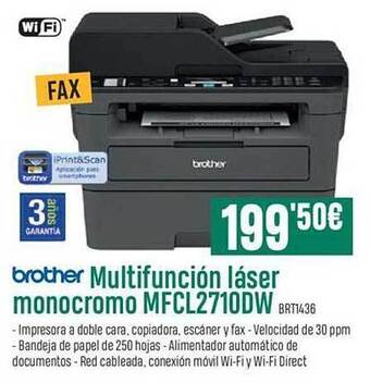 PCBox Brother Multifunción Láser Monocromo Mfcl2710dw oferta