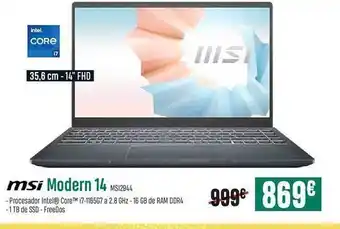PCBox Msi Modern 14 Msi12944 oferta