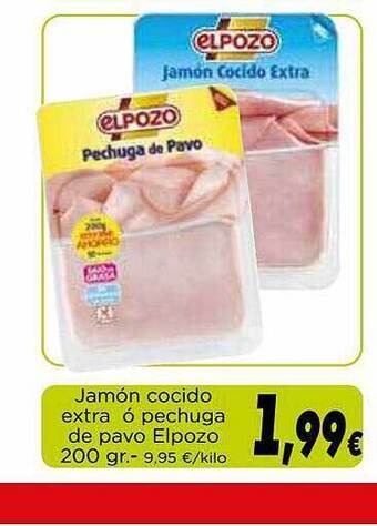 Proxi Jamón Cocido Extra ó Pechuga De Pavo Elpozo oferta