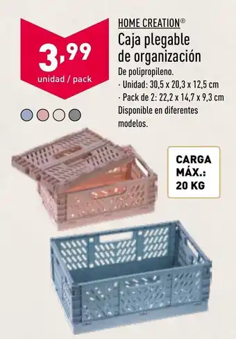 ALDI Home Creation Caja plegable de organización 20kg oferta