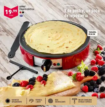 ALDI Ambiano Crepera eléctrica Tamaño 30cm oferta