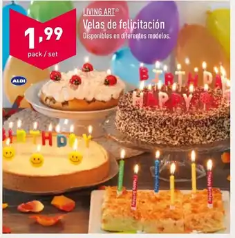 ALDI Living Art Velas de felicitación oferta