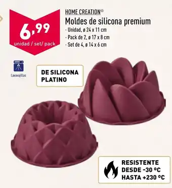 ALDI Home Creation Moldes de silicona premium oferta