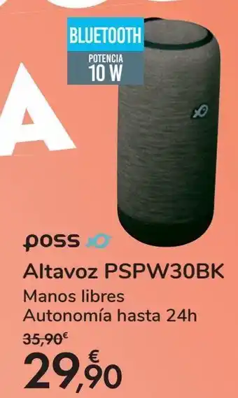 Carrefour Poss altavoz pspw30bk oferta
