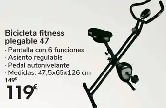 Carrefour Bicicleta fitness plegable 47 oferta
