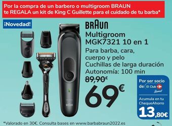 Carrefour Braun multigroom mgk7321 10 en 1 oferta