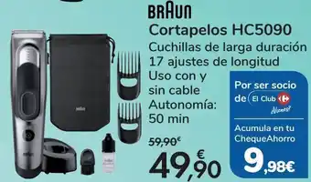 Carrefour Braun cortapelos hc5090 oferta