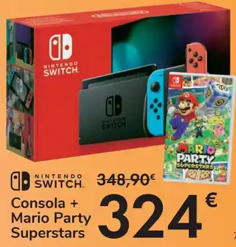 Carrefour Nintendo switch consola + mario party superstar oferta