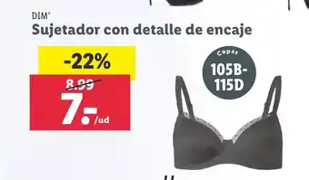 Lidl Dim Sujetador con detalle de encaje oferta