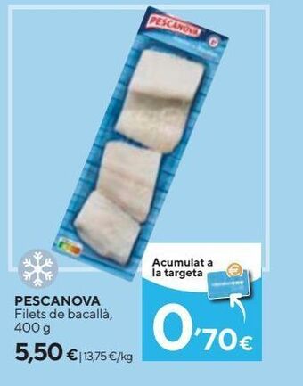 Caprabo Filetes de bacalao pescanova oferta