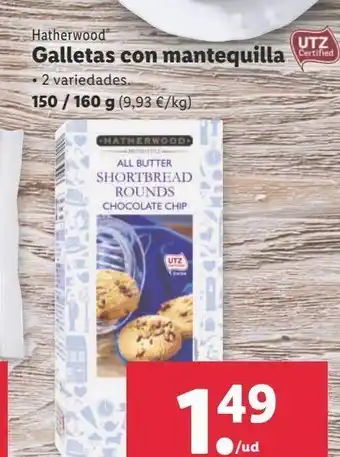 Lidl Galletas de mantequilla hatherwood oferta