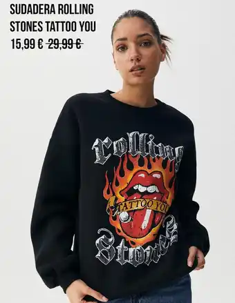 Pull & Bear Sudadera rolling stone tatto you oferta