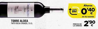 BM Supermercados Torre Aldea Tinto Rioja Crianza oferta