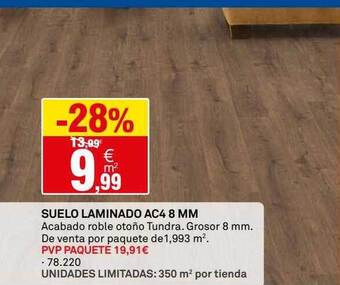 Bricoking Suelo Laminado Ac4 8mm oferta