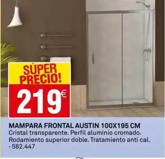 Bricoking Mampara Frontal Austin 100x195 Cm oferta