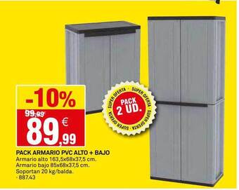 Bricoking Pack Armario Pvc Alto + Bajo oferta