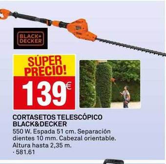 Bricoking Cortasetos Telescópico Black&decker oferta