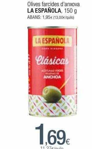 Condis Olives Farcides D'anxova La Española oferta