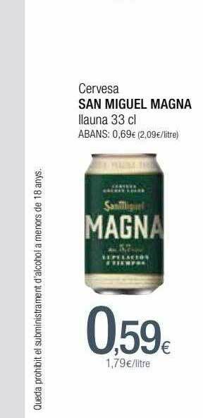Condis Cervesa San Miguel Magna oferta