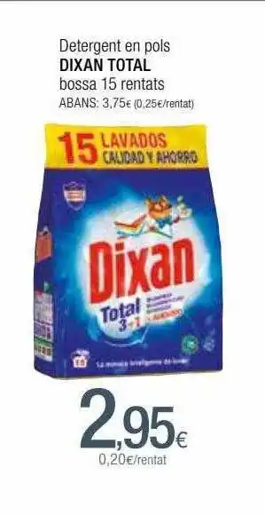 Condis Detergente En Pols Dixan Total oferta
