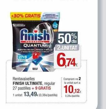 Condis 50% Dte. 2a Unitat Rentavaixelles Finish Ultimate oferta