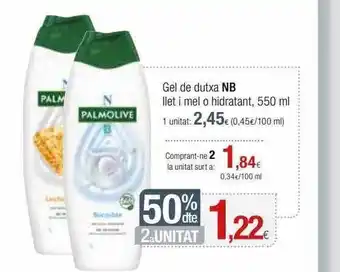 Condis 50% Dte. 2a Unitat Gel De Dutxa Nb Llet I Miel O Hidratant oferta
