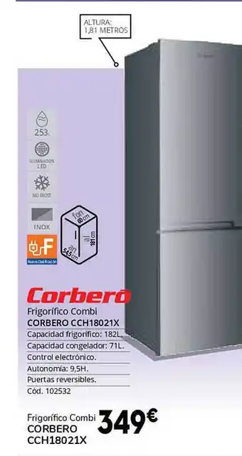 Conforama Frigorifico Combi Corbero Cch18021x oferta