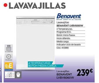 Conforama Lavavajillas Benavent Lvbv6060w oferta