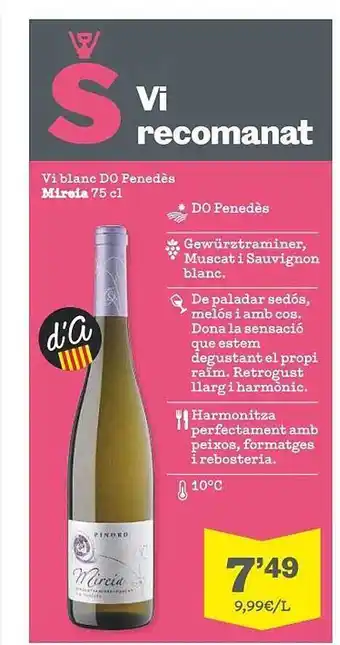 Sorli Vi Blanc Do Penedès Mireia oferta
