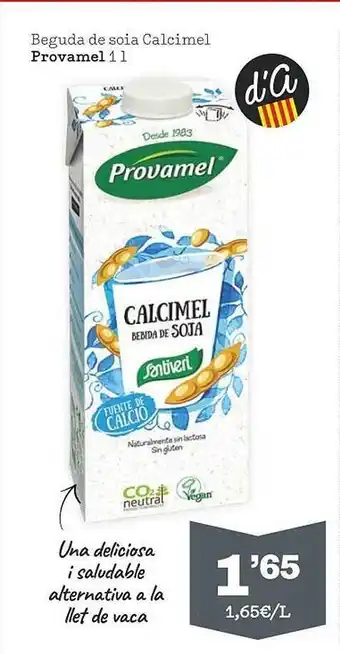 Sorli Begida De Soia Calcimel Provamel oferta