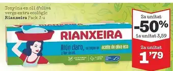 Sorli 2a Unitat -50% Tonyina En Oli D'oliva Verge Extra Ecològica Rianxeira Pack oferta