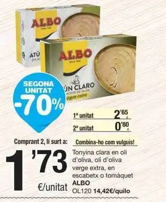 SPAR Fragadis Segona Unitat -70% Tonyiana Clara En Oli D'oliva Oli D'oliva Verge Extra En Escabetx O Tomàquet oferta