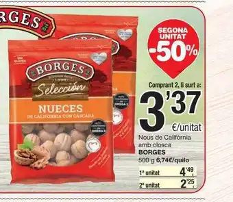 SPAR Fragadis Segona Unitat -50% Nous De California Amb Closca Borges oferta