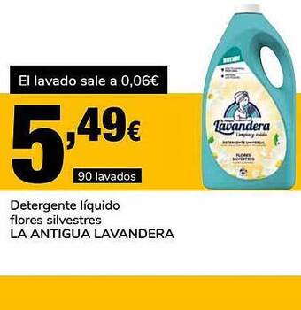 Supeco Detergente Líquido Flores Silvestres La Antigua Lavandera oferta