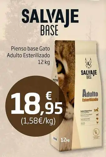 TiendAnimal Salvaje Base Pienso Base Gato Adulto Esterilizado oferta