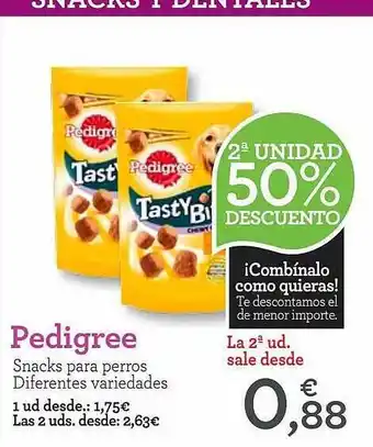 TiendAnimal 2a Unidad 50% Descuento Pedigree Snacks Para Perros oferta