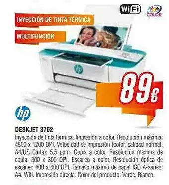 Zbitt Deskjet 3762 Hp oferta