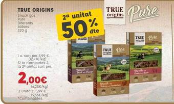 Kiwoko 2a Unitat 50% Dte True Origins Snack Gos Pure oferta