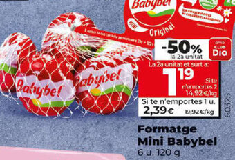 Dia Formatge Mini Babybel 6 u. 120 g oferta