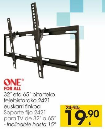 Eroski One for all soporte fijo 2421 para tv de 32'' a 65'' oferta