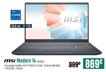 PCBox MSI Modern 14 oferta