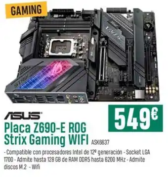 PCBox Asus Placa Z690-E ROG Strix Gaming WIFI oferta
