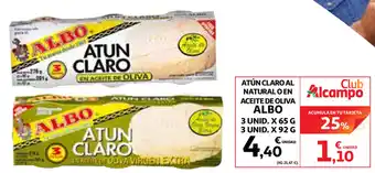 Alcampo Albo Atún claro Al Natural O En Aceite De Oliva x 65g oferta