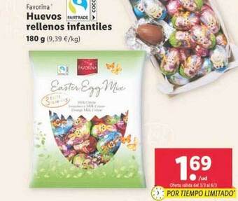 Lidl Favorina Huevos Rellenos Infantiles oferta