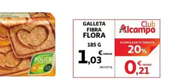 Alcampo Flora Galleta Fibra 185g oferta